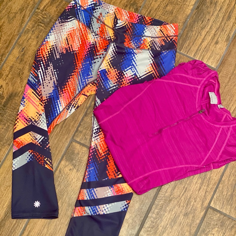 BUNDLE Athleta Leggings and Quarter Zip